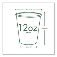 89-series Hot Cup, 12 Oz, Green/white, 1,000/carton