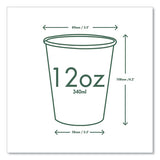 89-series Hot Cup, 12 Oz, Green/white, 1,000/carton