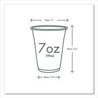 76-series Cold Cup, 7 Oz, Clear/green, 1,000/carton