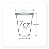 76-series Cold Cup, 7 Oz, Clear/green, 1,000/carton