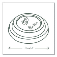 89 Series Hot Cup Lids, Fits 89-series Hot Cups, White, 1,000/carton