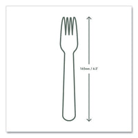White Cpla Cutlery, Fork, 1,000/carton