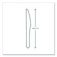 White Cpla Cutlery, Knife, 1,000/carton