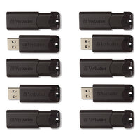 Pinstripe Usb 3.2 Flash Drive, 32 Gb, Black 10/pack