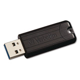 Pinstripe Usb 3.2 Flash Drive, 32 Gb, Black 10/pack