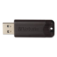 Pinstripe Usb 3.2 Flash Drive, 32 Gb, Black 10/pack