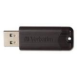 Pinstripe Usb 3.2 Flash Drive, 32 Gb, Black 10/pack