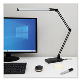 Led Ultra Slim Lamp With Swing Arm, 21.5" High, Black/silver, Ships In 4-6 Business Days