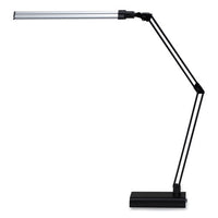 Led Ultra Slim Lamp With Swing Arm, 21.5" High, Black/silver, Ships In 4-6 Business Days