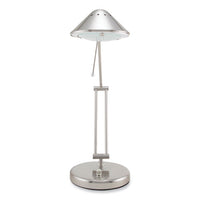 Halogen Lamp With 3-point Adjustable Arm, 15" High, Brushed Nickel, Ships In 4-6 Business Days