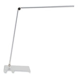 Led Desk Lamp With Dimmer, 2-point Adjustable Neck, 15" High, Silver, Ships In 4-6 Business Days