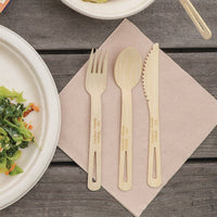 Bamboo Cutlery, Fork, Paper, Natural, 750/carton