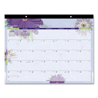 Paper Flowers Desk Pad, 22 X 17, 2021