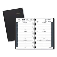 Weekly Appointment Book Ruled For Hourly Appointments, 8.5 X 5.5, Black, 2021