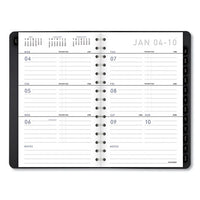Contemporary Weekly-monthly Planner, Block, 8.5 X 5.5, Black Cover, 2021