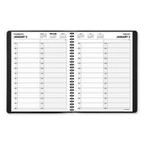 Two-person Group Daily Appointment Book, 11 X 8, Black, 2021