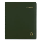 Recycled Monthly Planner, 11 X 9, Green, 2021-2022