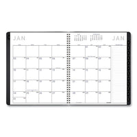 Contemporary Monthly Planner, Premium Paper, 11 X 9, Black Cover, 2021