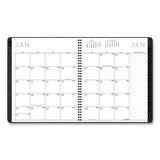 Contemporary Monthly Planner, Premium Paper, 11 X 9, Graphite Cover, 2021