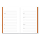 One-day-per-page Planning Notebook, 9 X 6, Dark Gray-orange, 2021