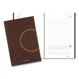 One-day-per-page Planning Notebook, 9 X 6, Dark Gray-orange, 2021