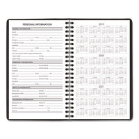 Daily Appointment Book With 15-minute Appointments, 8.5 X 5.5, Black, 2021