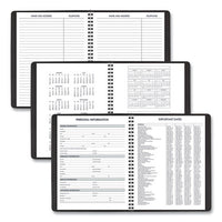 Weekly Appointment Book Ruled, Hourly Appts, 8.75 X 7, Black, 2021-2022