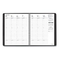 Weekly Appointment Book Ruled, Hourly Appts, 8.75 X 7, Black, 2021-2022