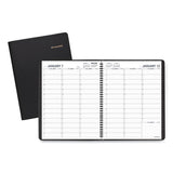 Weekly Appointment Book, 11 X 8.25, Black, 2021-2022