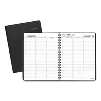 Weekly Appointment Book, 11 X 8.25, Black, 2021-2022