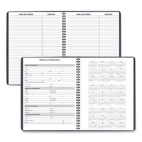 Weekly Appointment Book, 11 X 8.25, Navy, 2021-2022