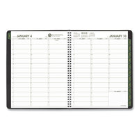 Recycled Weekly-monthly Classic Appointment Book, 11 X 8.25, Black, 2021