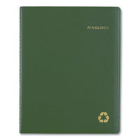 Recycled Weekly-monthly Classic Appointment Book, 11 X 8.25, Green, 2021