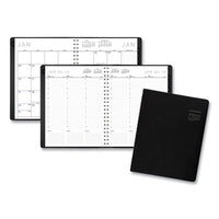 Contemporary Weekly-monthly Planner, Column, 11 X 8.25, Black Cover, 2021