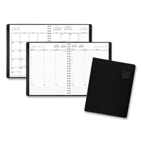 Contemporary Weekly-monthly Planner, Column, 11 X 8.25, Black Cover, 2021