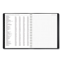 Contemporary Weekly-monthly Planner, Column, 11 X 8.25, Black Cover, 2021