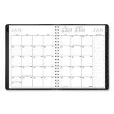 Contemporary Weekly-monthly Planner, Column, 11 X 8.25, Black Cover, 2021