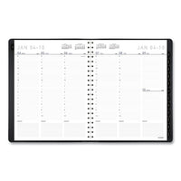 Contemporary Weekly-monthly Planner, Column, 11 X 8.25, Black Cover, 2021