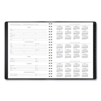 Contemporary Weekly-monthly Planner, Column, 11 X 8.25, Black Cover, 2021