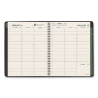 Recycled Weekly-monthly Classic Appointment Book, 8.75 X 7, Black, 2020