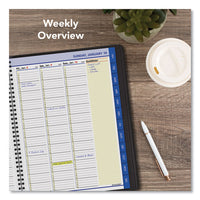 Quicknotes Weekly-monthly Appointment Book, 11 X 8.25, Black, 2021