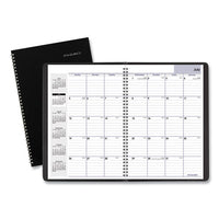 Academic Monthly Planner, 12 X 8, Black, 2020-2021