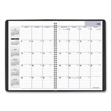 Academic Monthly Planner, 12 X 8, Black, 2020-2021