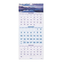 Scenic Three-month Wall Calendar, 12 X 27, 2021