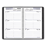 Block Format Weekly Appointment Book W-contacts Section, 8.5 X 5.5, Black, 2021