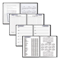 Hard-cover Monthly Planner, 8.5 X 7, Black, 2021