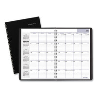 Monthly Planner, 12 X 8, Black Cover, 2020-2021