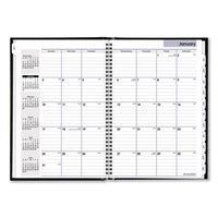 Hard-cover Monthly Planner, 11.78 X 5, Black, 2020-2022