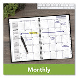 Hard-cover Monthly Planner, 11.78 X 5, Black, 2020-2022