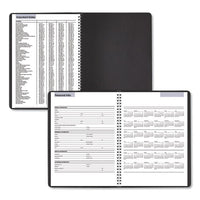 Weekly Appointment Book, 11 X 8, Black, 2021